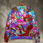 Hippie Happy Octopus Colorful Tie Dye – Sweater - Ugly Christmas Sweater
