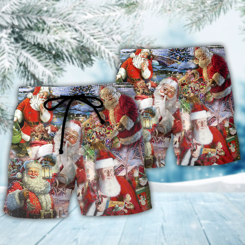 Santa Holiday Humor Quote – Beach Short