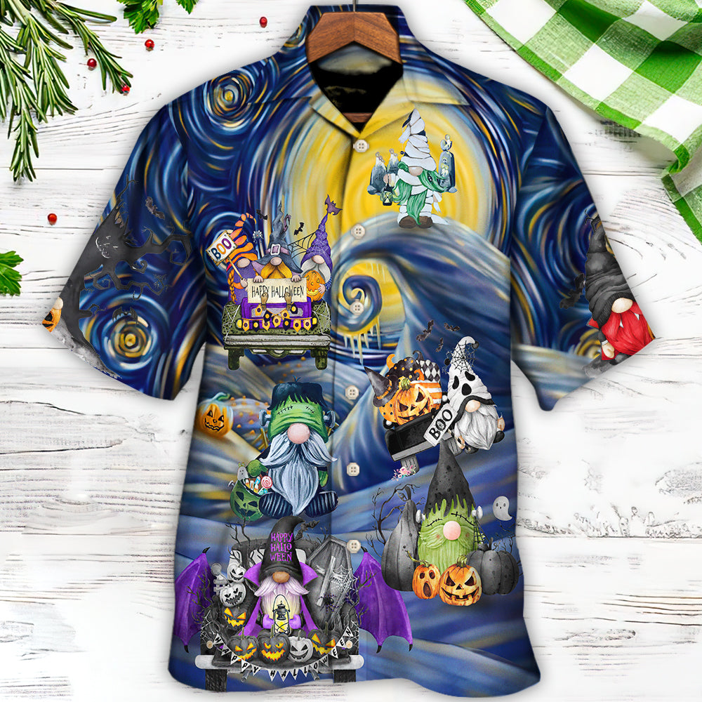 Spooky Halloween Gnome Haunted House - Hawaiian Shirt
