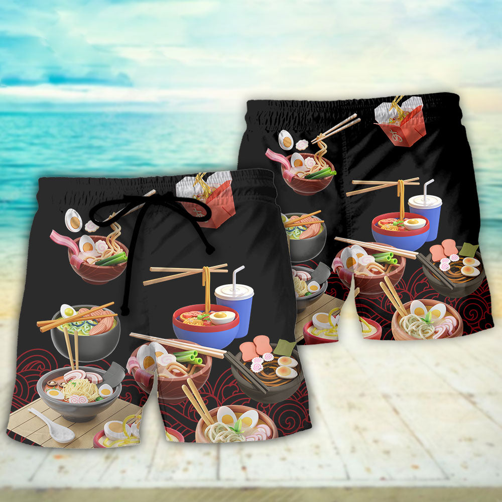 Ramen Fast Food Delicious Art – Beach Short