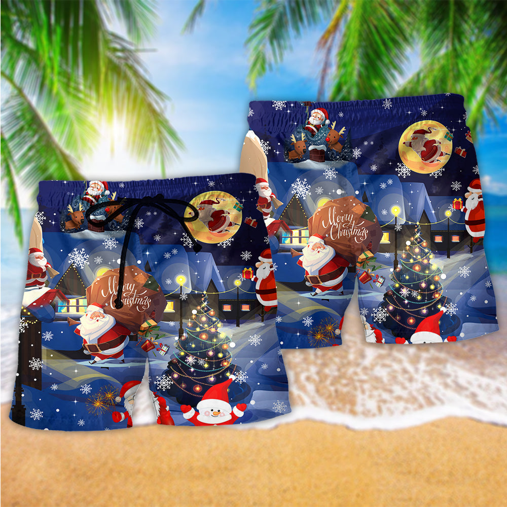 Christmas Santa And Gifts – Beach Short