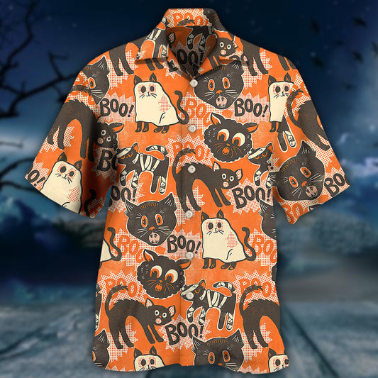 Halloween Boo Spooktacular Scaredy Cat – Hawaiian Shirt