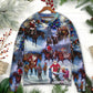Christmas Santa Cowboy Love Children – Sweater - Ugly Christmas Sweater