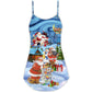Christmas Santa And Snowman Friends – Women's Summer Sleeveless V-Neck Camisole Dress