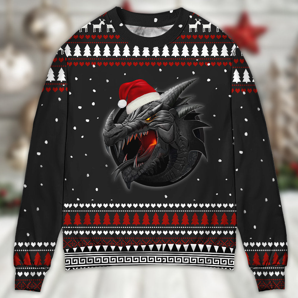 Dragon Merry Christmas Strong Power – Sweater - Ugly Christmas Sweater