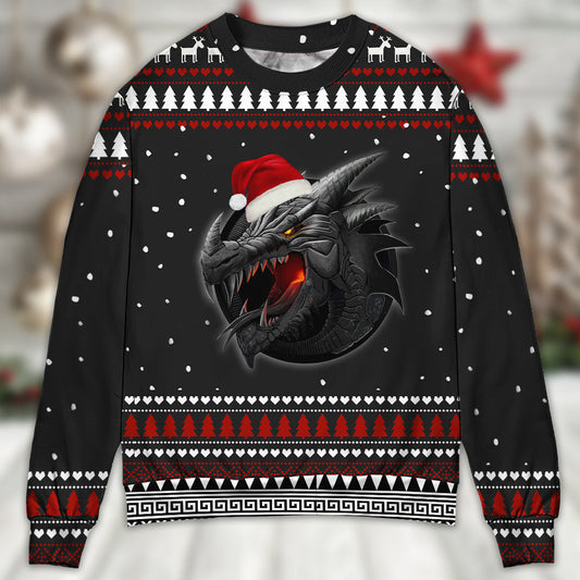 Dragon Merry Christmas Strong Power – Sweater - Ugly Christmas Sweater