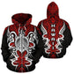Hawaii Turtle Tribal Red Armor Art - 3D Hoodie
