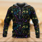 Neon Colorful Cat Playing Kitten Art – 3D Hoodie