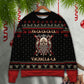 Viking Valhalla Black And Red Holiday – Sweater - Ugly Christmas Sweater