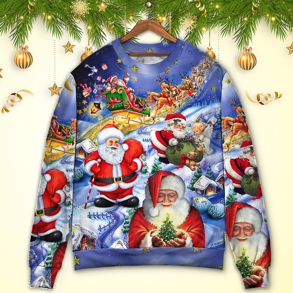 Christmas Funny Santa Happy Xmas Is Coming – Sweater - Ugly Christmas Sweater