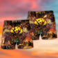 Halloween Night Pumpkin Ghost Scary - Beach Short