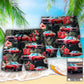Muscle Car Tropical Leaf Custom Photo - Beach Short - Owls Matrix LTD
