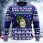 Cat Wrecks Tree Meowy Christmas Style – Sweater - Ugly Christmas Sweater