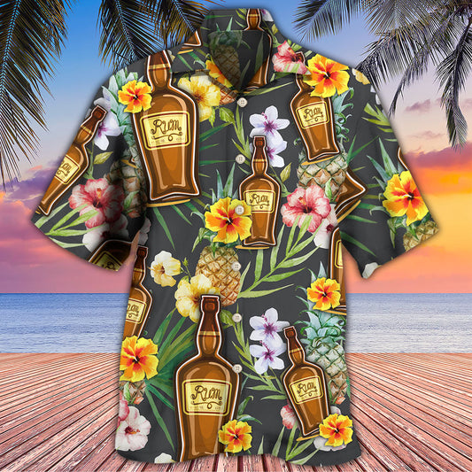 Tropical Wine And Rum Drinking Art – Hawaiian Shirt