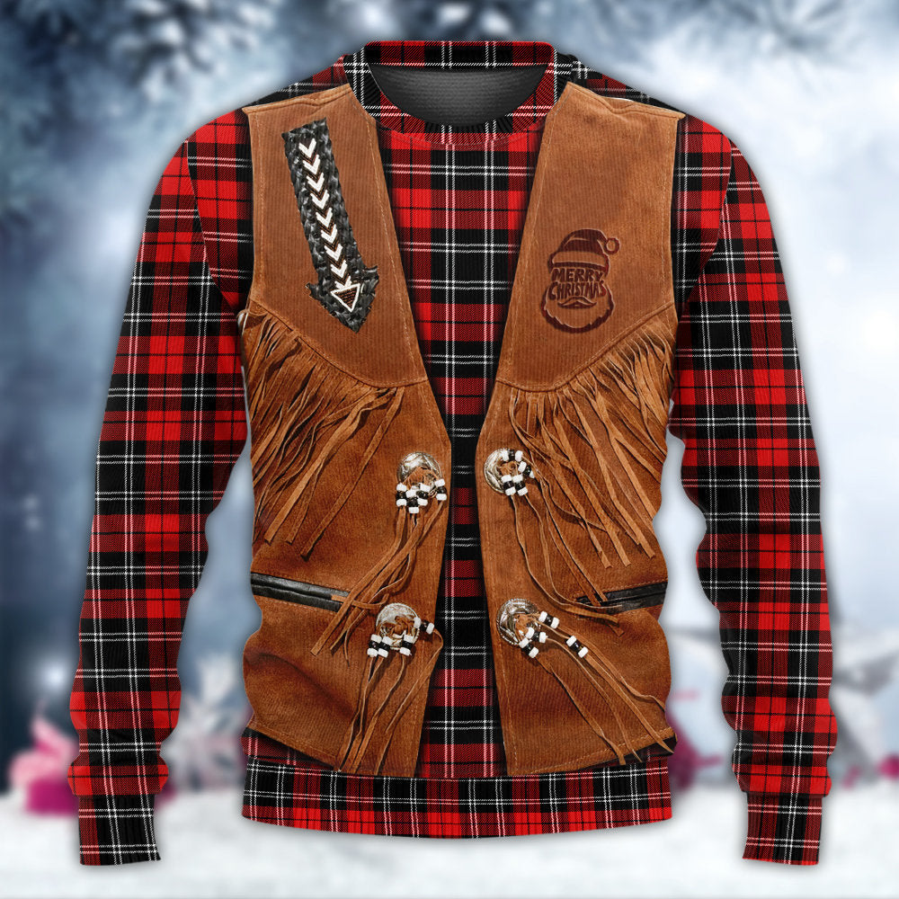 Santa Cowboy Christmas Vintage Style – Sweater - Ugly Christmas Sweater