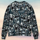 Skull Heat Energy Art Style – Sweater - Ugly Christmas Sweater
