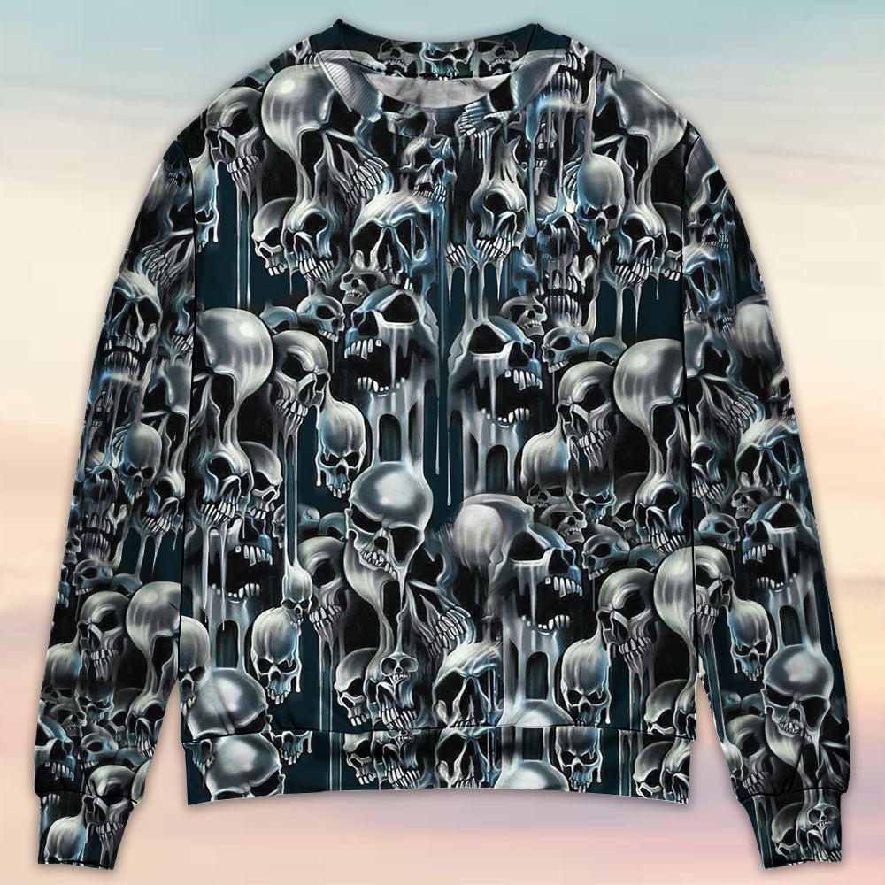 Skull Heat Energy Art Style – Sweater - Ugly Christmas Sweater