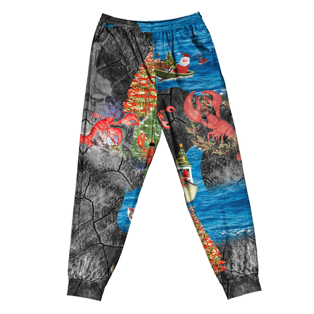 Pants / S Christmas You Are My Lobster - Pajamas Short Sleeve - Owls Matrix LTD
