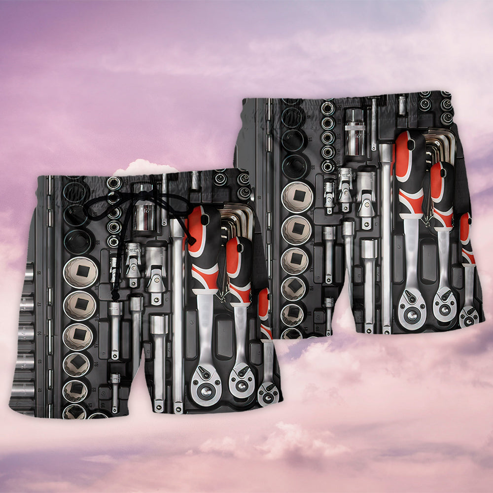 Mechanic Toolbox Amazing Style - Beach Short - Owls Matrix LTD