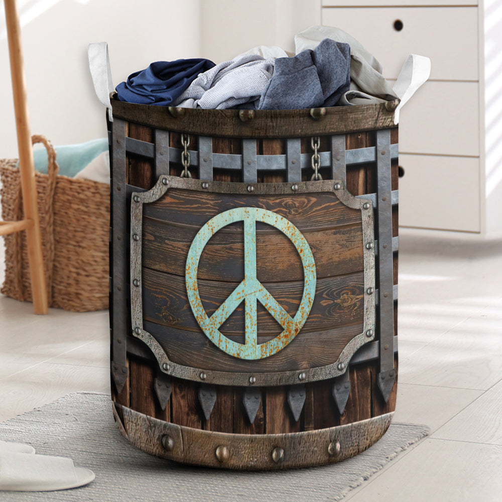 Hippie Vintage Sign Basic Style – Laundry Basket - Owls Matrix LTD