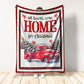 Cardinal Red Truck Christmas Flannel Blanket For Soft Bed Couch And Home Comfort