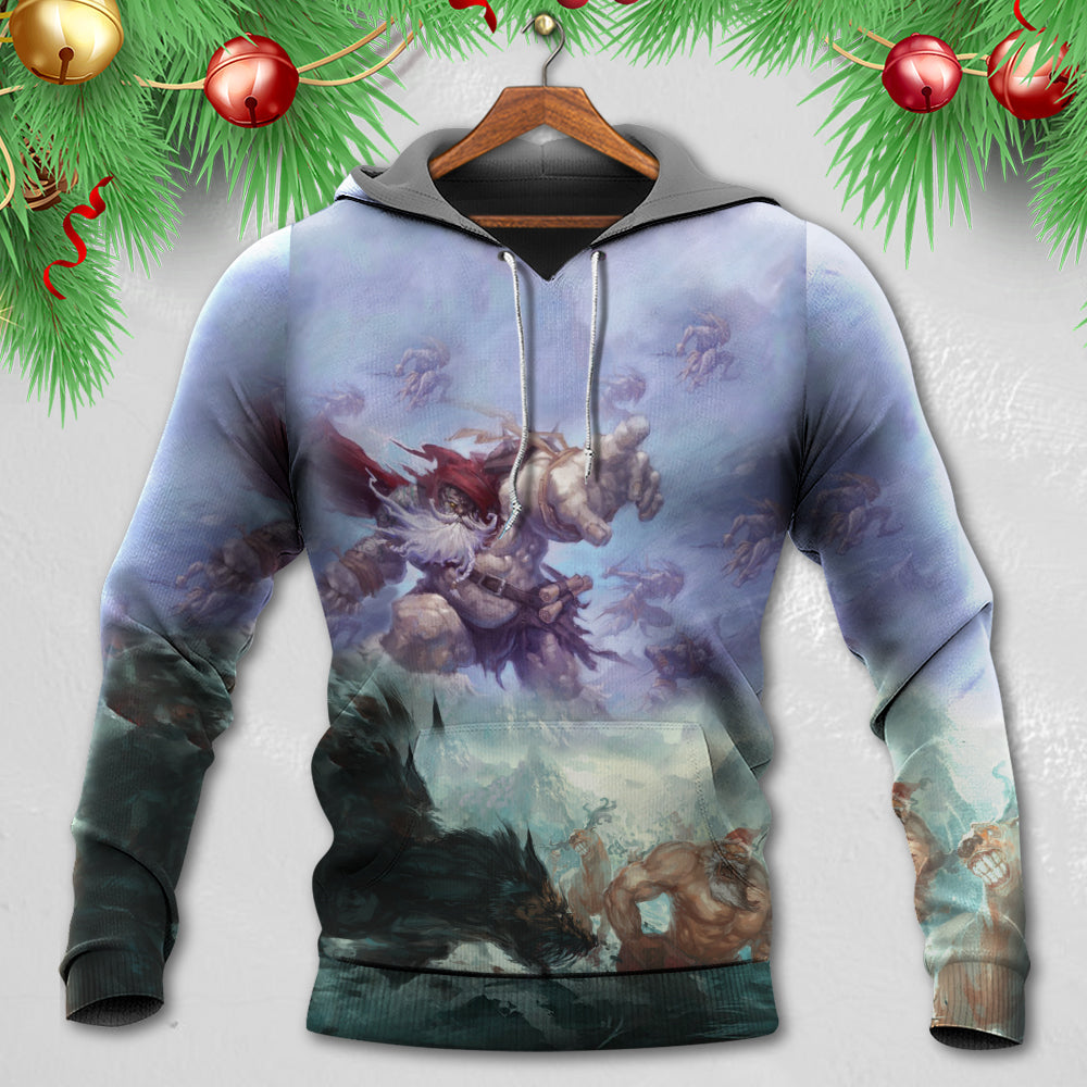 Santa Fantasy Battle Art - 3D Hoodie