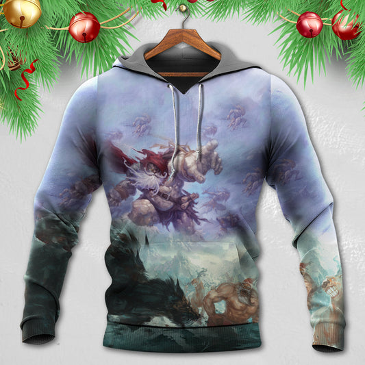 Santa Fantasy Battle Art - 3D Hoodie
