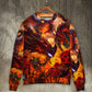 Red Dragon Skull Fire Fantasy Art – Sweater - Ugly Christmas Sweater