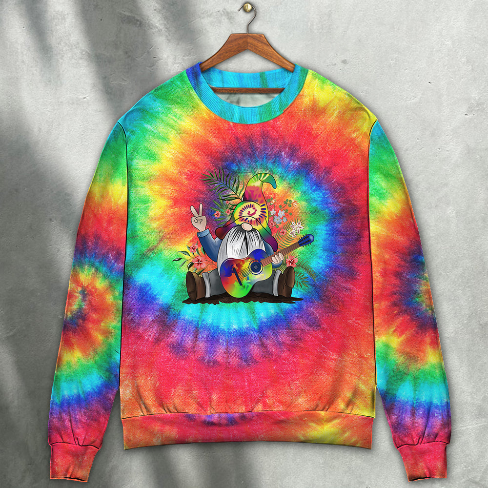 Hippie Power Of Music Gnome Style – Sweater - Ugly Christmas Sweater