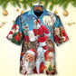 Funny Santa Elf Christmas Blue Sky Art – Hawaiian Shirt