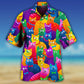 Funny Cat Colorful Art Style – Hawaiian Shirt
