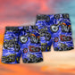 Motorcycle Lover Blue Lightning Cool – Beach Short