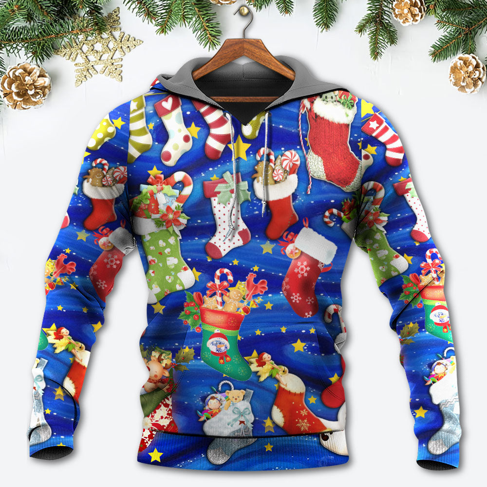 Christmas Tree Socks Season Of Joy - 3D Hoodie