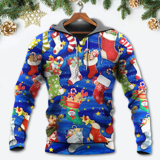 Christmas Tree Socks Season Of Joy - 3D Hoodie