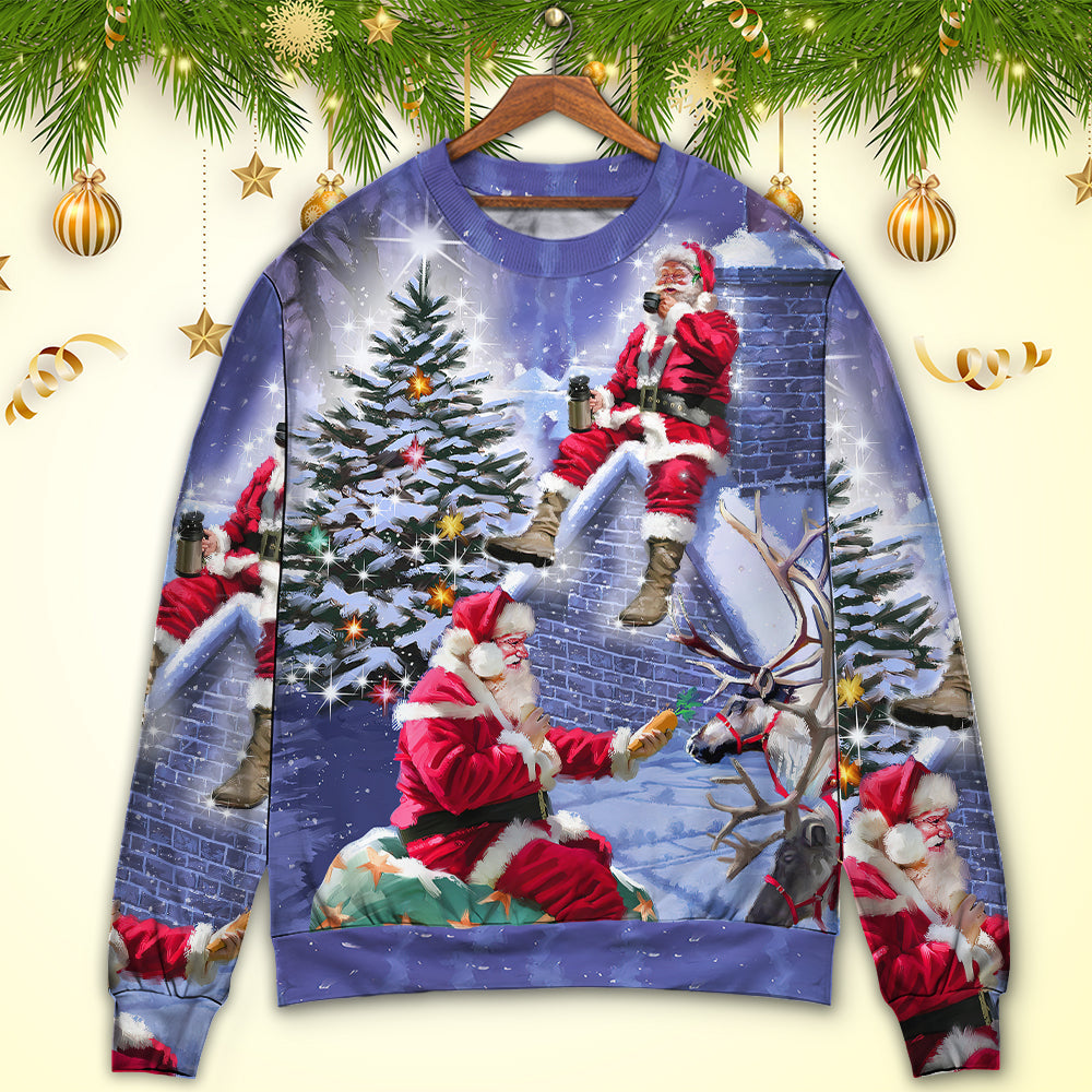 Christmas Santa Story Night Xmas Is Coming – Sweater - Ugly Christmas Sweater