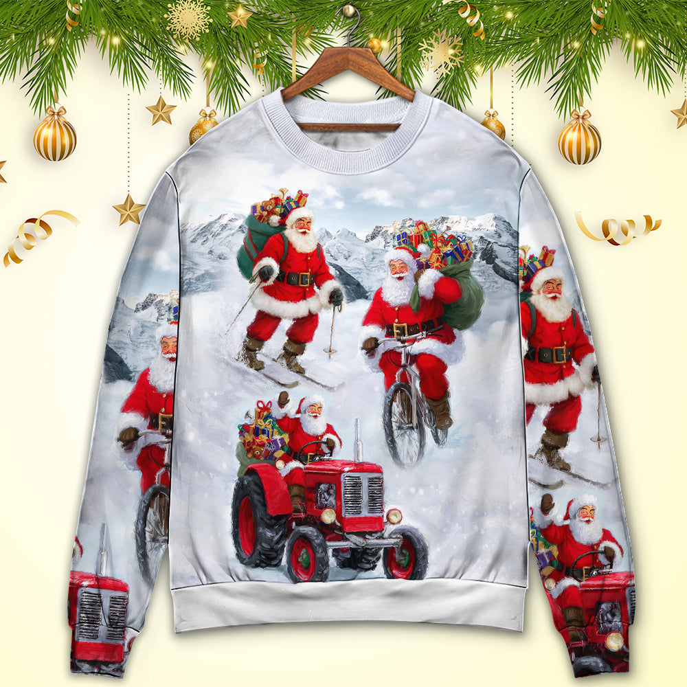 Christmas Fun With Santa Gift Style – Sweater - Ugly Christmas Sweater
