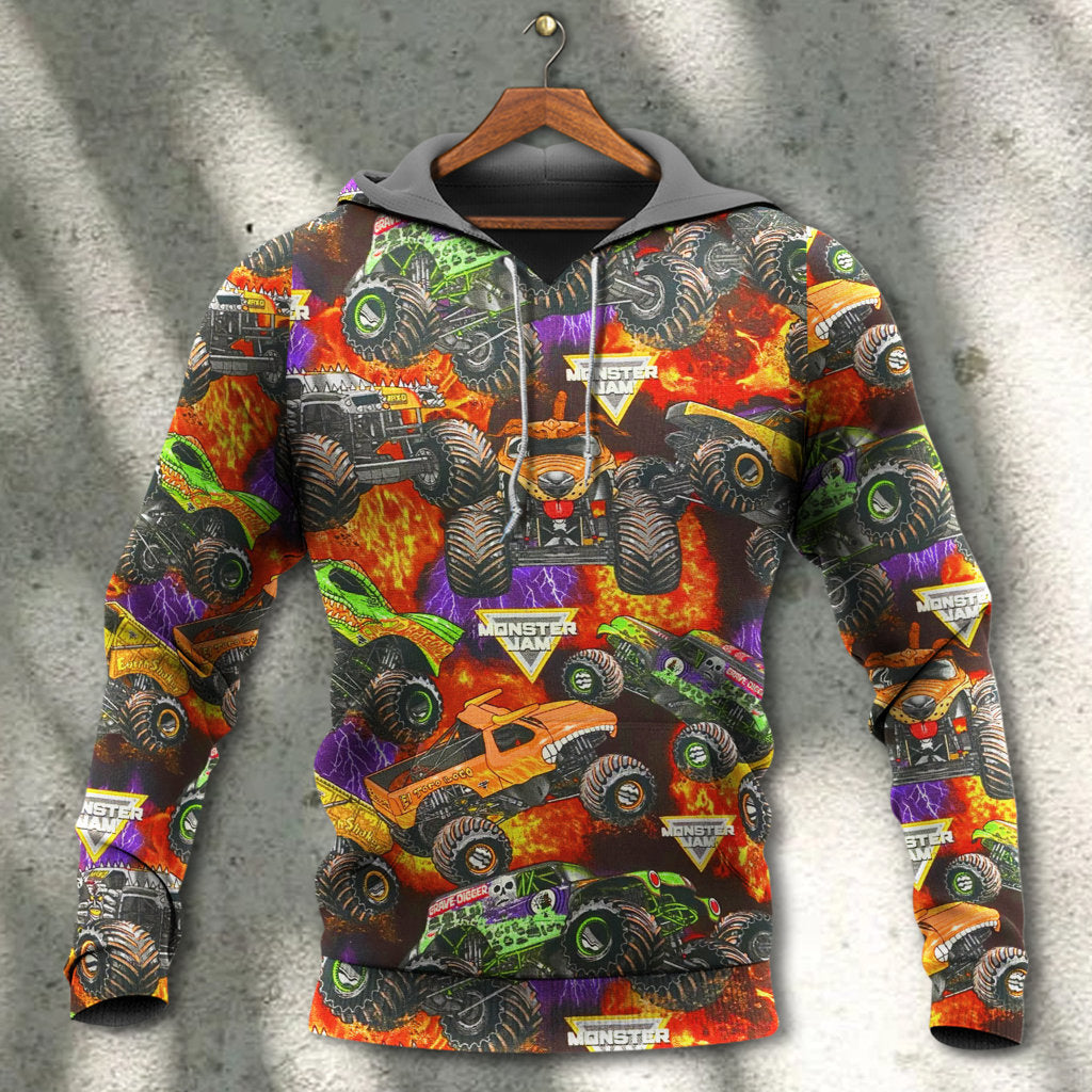 Monster Truck Packed Power Style - Hoodie