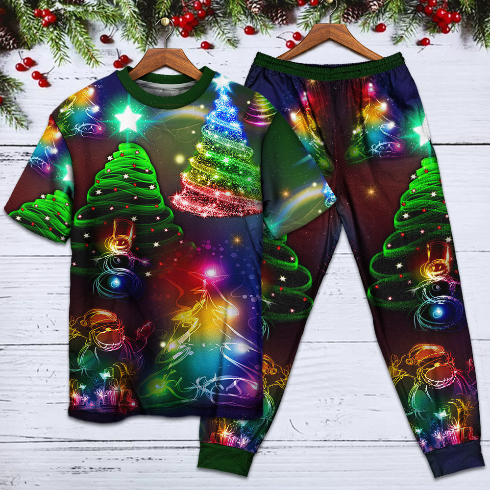 Christmas Merry Everything Happy Always - Pajamas Short Sleeve - Owls Matrix LTD