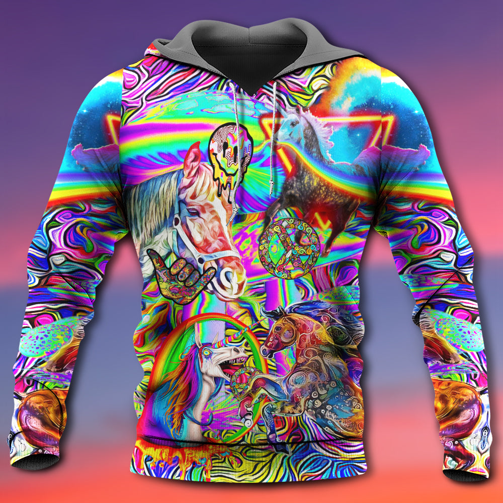 Hippie Horse Running Freedom Art – 3D Hoodie