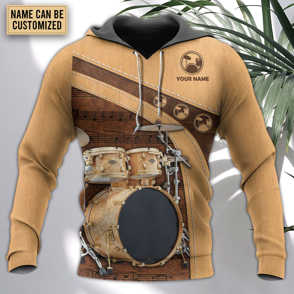 Old Drummer And Lady Personalized - 3D Hoodie