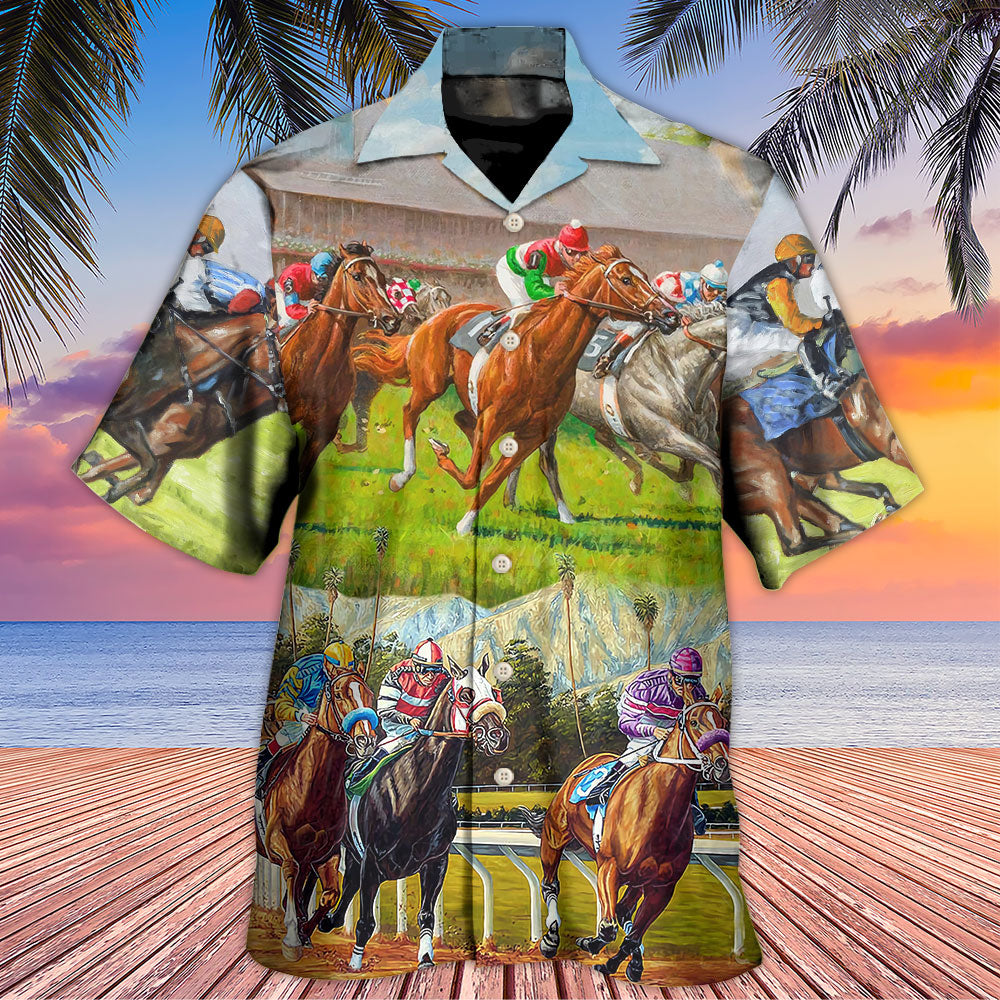 Horse Racing Motivation Don’t Look Back – Hawaiian Shirt