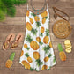 Fruit Pineapple Tropical Vibes Limited 2 – Women's Summer Sleeveless V-Neck Camisole Dress