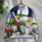 Funny Golf Dog Lover Art Style – Sweater - Ugly Christmas Sweater