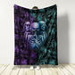 Skull Neither Hear Nor See Flannel Blanket For Soft Bed Couch And Home Comfort