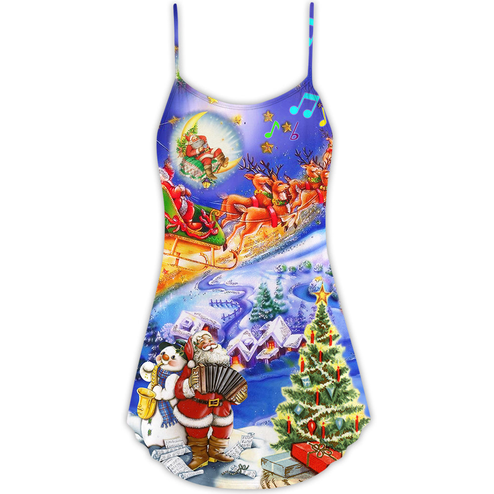 Christmas Santa Love Holiday Style – Women's Summer Sleeveless V-Neck Camisole Dress