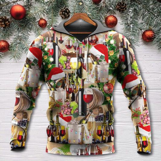 Christmas Wine Cozy Night Style - 3D Hoodie