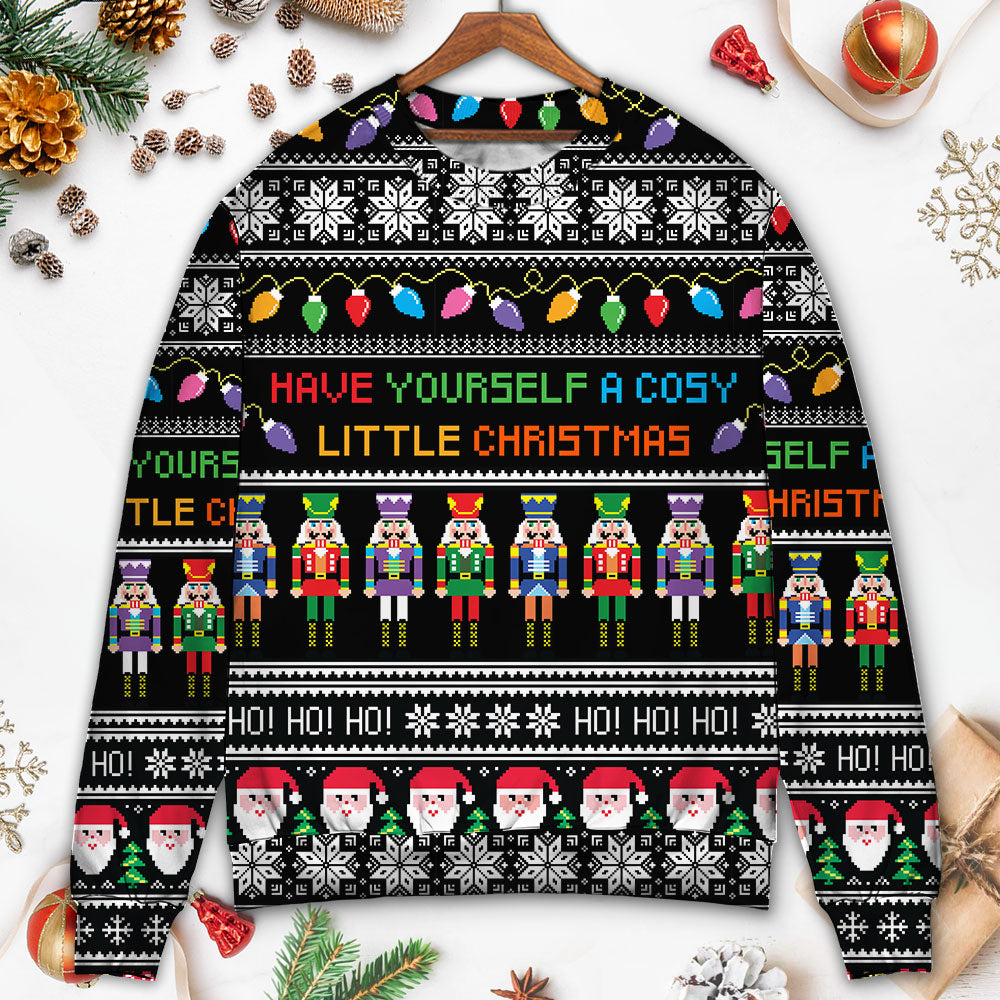 Christmas Cozy Little Christmas Quote – Sweater - Ugly Christmas Sweater