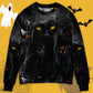 Halloween Black Cat Dark Night Art – Sweater - Ugly Christmas Sweater
