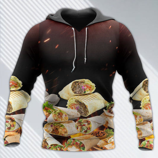 Burritos Fast Food Lover - 3D Hoodie