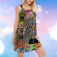Hippie Santa Christmas Fun – Women's Summer Sleeveless V-Neck Camisole Dress
